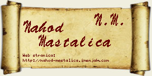 Nahod Mastalica vizit kartica